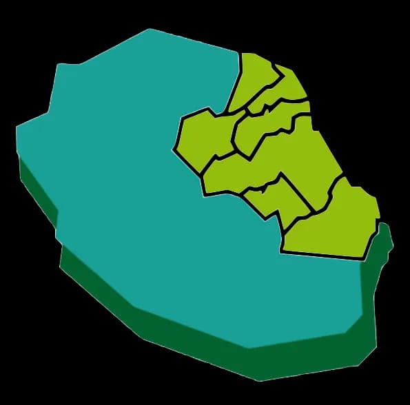 Carte du territoire de la CPTS Est — 7 communes de l'est de La Réunion